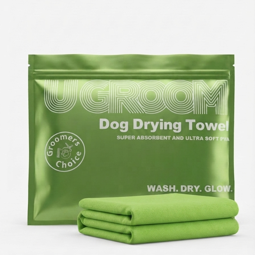 U GROOM Dog Drying Towel | Super Absorbent PVA Chamois for Dogs | Australian Owned