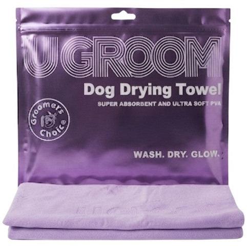 U GROOM Dog Shampoo with Perfectly Purple PVA drying towel